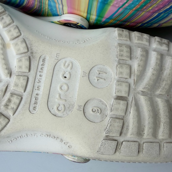 Crocs Marble Multi Custom Rhinestone Clogs W11 - Picture 9 of 10